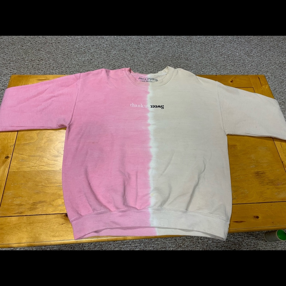 USED Ariana Grande “thank u, sweet” Split Crewneck